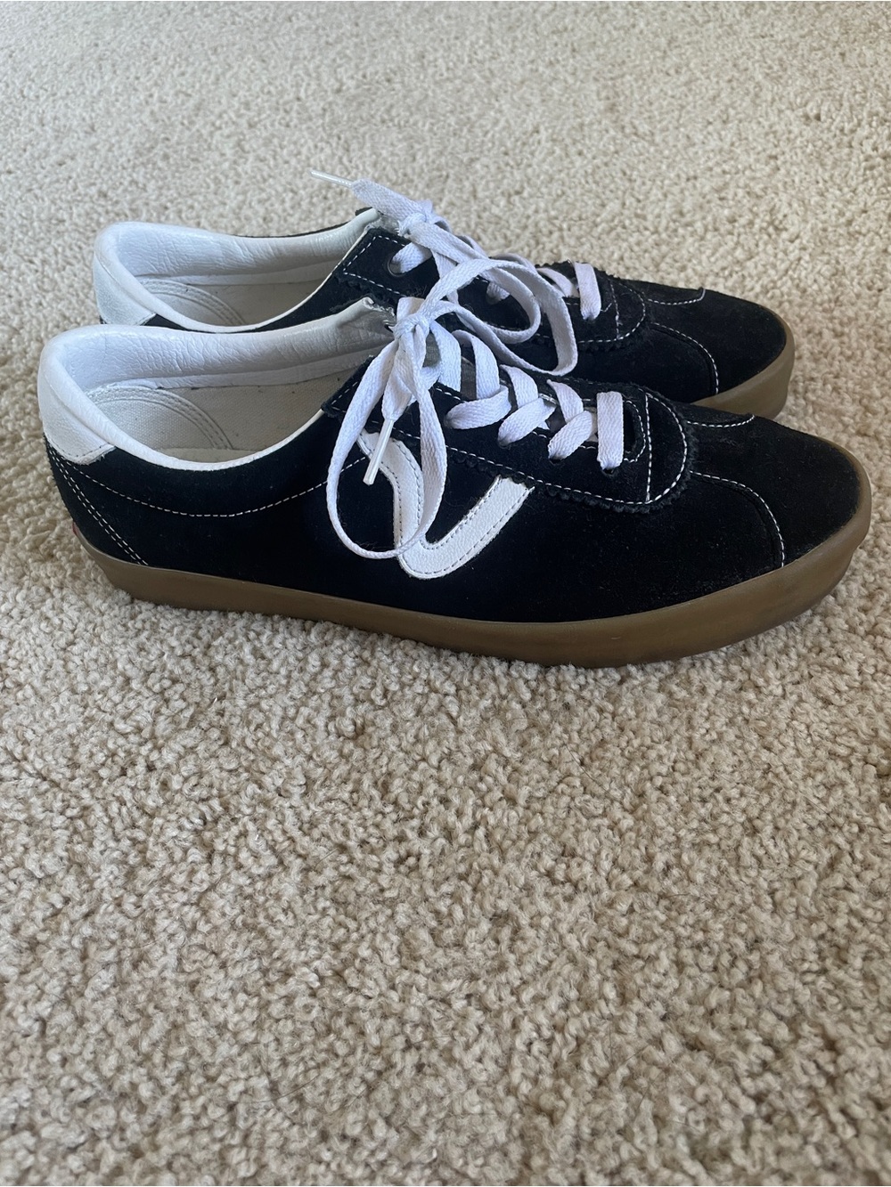 Vans Black and Gum Suede Low Sport Sneakers